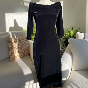 Vintage Hanky Panky black velvet dress